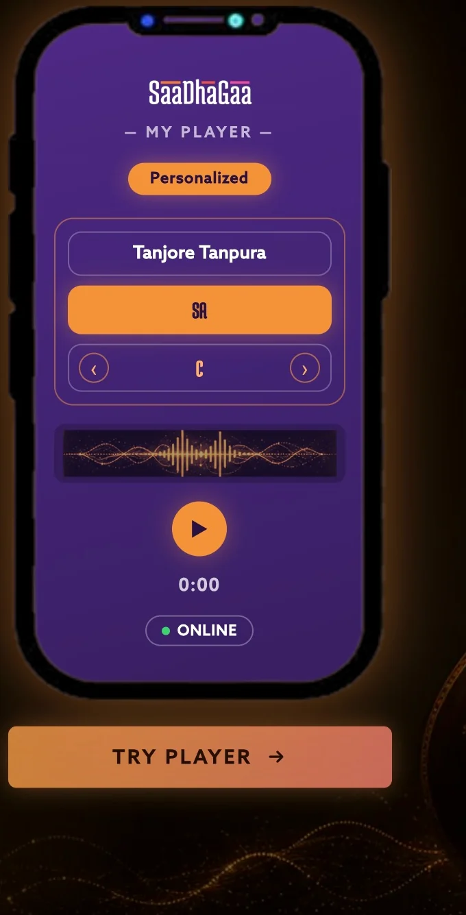 SaaDhaGaa player running on a mobile phone